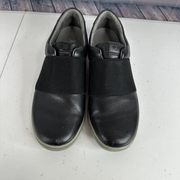Josef Seibel Sneaker Womens 7.5 EU 38 Black Leather Slip on Shoe Comfort Cushion - Picture 3 of 12